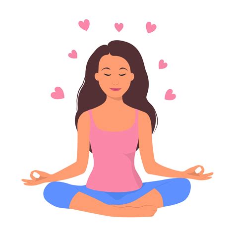 cartoon meditation pictures|girl meditating cartoon.